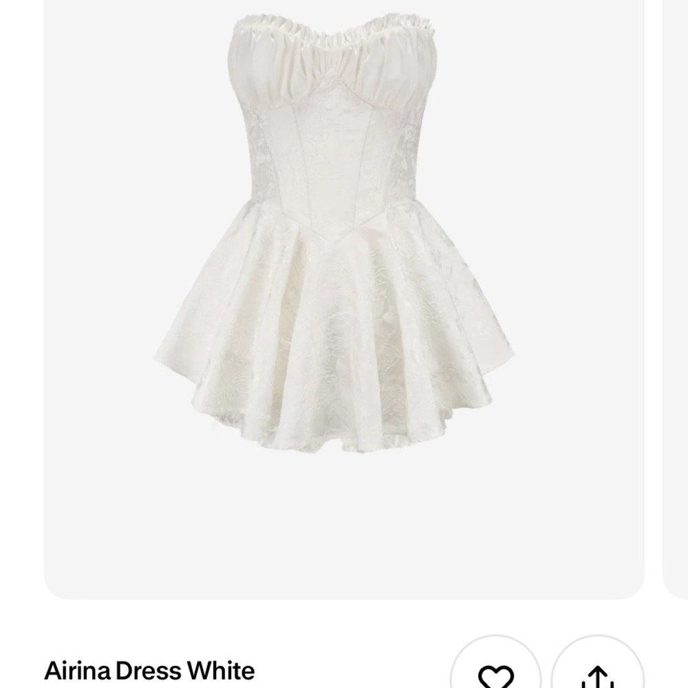 White mini dress with shorts